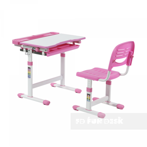 Fundesk Rastúci stôl CANTARE so stoličkou Farba: Ružová