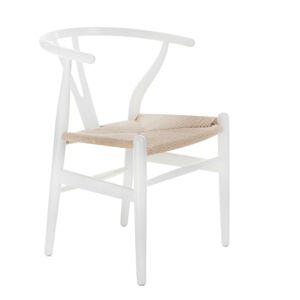 ArtD Jedálenská stolička WICKER COLOR inšpirovaná Wishbone Farba: Biela