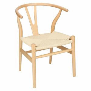 ArtD Jedálenská stolička WICKER COLOR inšpirovaná Wishbone Farba: Prírodné drevo