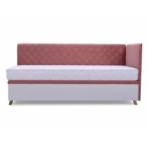 ArtIdz Čalúnená posteľ SOLO - FIGO ružová 80 x 200 cm Farba: Ružová, Prevedenie: pravé