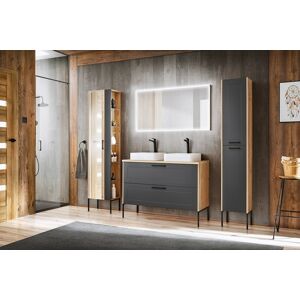 ArtCom Kúpeľňová zostava MADERA Grey Madera Grey: Skrinka pod umývadlo 821 - 80 cm