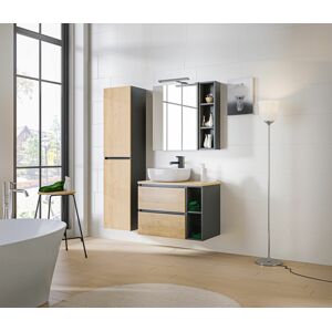 ArtCom Kúpeľňová zostava MONAKO Grey Oak Monako: Závesná skrinka 830 - 75 x 40 x 15,6 cm
