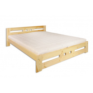 Drewmax Manželská posteľ - masív LK117 / 160 cm borovica|výpredaj