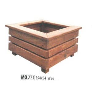 Drewmax Ozdobný štvorcový drevený kvetináč MO271|výpredaj