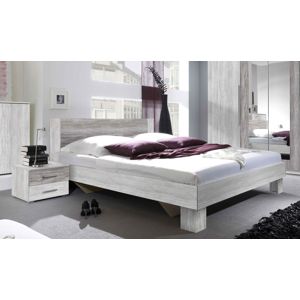 Manželská posteľ Vera Farba: biela / fialová, Prevedenie: 180 x 200 cm